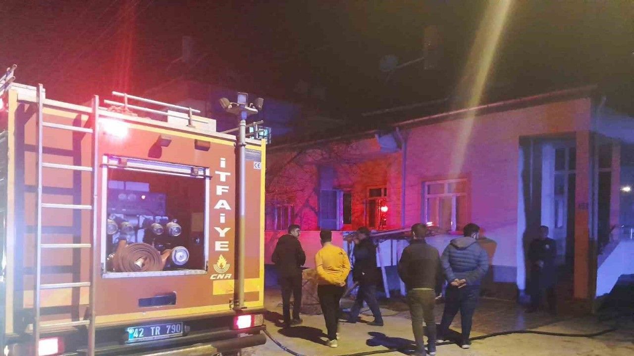 Konya’da ev yangını