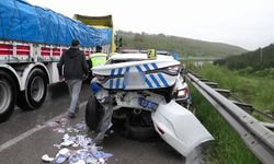 Samsun'da korkutan trafik kazası: Yardıma koşan polis aracı kaza yaptı