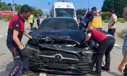 Galatasaraylı futbolcu Barış Alper Yılmaz, Giresun'da trafik kazası geçirdi