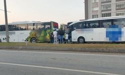 Tokat plakalı 2 yolcu otobüsü Çorum'da kaza yaptı
