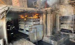 Tokat'ta tuğla fabrikasında yangın