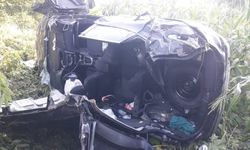 Zonguldak'ta otomobilin yayaya çarptıktan sonra devrildiği kazada 1 kişi öldü, 3 kişi yaralandı