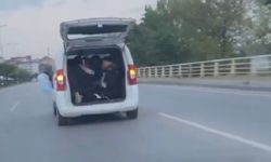 Karabük'te düğün konvoyundaki tehlikeli yolculuk kamerada