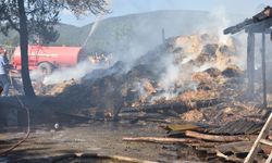 Kastamonu'da çıkan yangında ahır, samanlık ve traktör zarar gördü