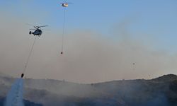 İZMİR - Orman yangınına müdahale eden helikopter baraja düştü(2)