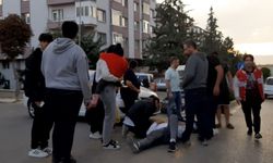 Çorum'da korkutan kaza: Otomobil motosikletle çarpıştı