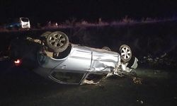 Çorum'da trafik kazası: Kontrolden çıkan otomobil takla attı