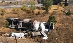 Çorum-Samsun yolunda korkunç kaza: Tanker devrildi, sürücü hayatını kaybetti