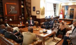 Çad'ın Ankara Büyükelçisi Guet, KBÜ Rektörü Prof. Dr. Kırışık'ı ziyaret etti