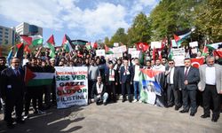 Düzce Üniversitesi'nde İsrail'in Filistinlilere yönelik saldırıları protesto edildi