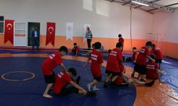 Tokat'ın Çıkrık köyündeki güreş kulübünde spora yeni yetenekler kazandırılıyor