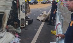 Zonguldak'ta devrilen kamyondaki 2 kişi yaralandı