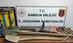 Samsun'da kaçak kazı yapan 4 kişi suçüstü yakalandı