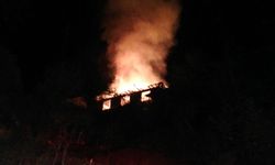 Niksar'da bir ev yandı