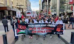 Trabzon'da hekimler "sessiz yürüyüş" ile İsrail'i protesto etti