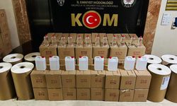 Bolu'da yaklaşık 1,5 ton etil alkol ve 112 bin metre sigara kağıdı ele geçirildi