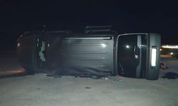 Çorum -Kırıkkale yolunda feci kaza! Hafif ticari araç devrildi: Yaralılar var