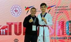 Çorum'un gururu Tugay Yolal, Uluslararası Taekwando Turnuvası'nda şampiyon oldu