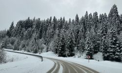 Kastamonu'nun yüksek kesimlerinde kar yağışı etkili oluyor