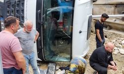 Sinop'ta devrilen kamyonun sürücüsü öldü