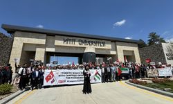 Çorum'da Hitit Üniversitesi öğrencileri Gazze için ayakta!