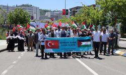 Ordu Üniversitesinde Filistin'e destek yürüyüşü düzenlendi