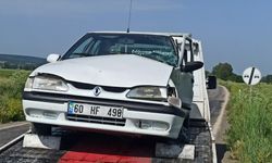 Tokat'ta iki otomobilin çarpıştığı kazada 2  kişi yaralandı