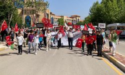 Çorum'da Filistin'e destek için 'Say Stop' yürüyüşü