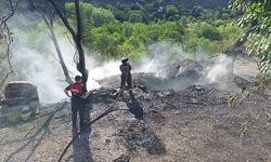 Yangın faciası: Alevlerin sardığı bağ evi kül oldu