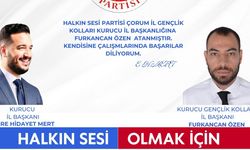 Halkın Sesi Partisi Çorum Gençlik Kolları Başkanı Furkan Can Özen oldu