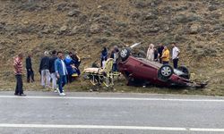 Gümüşhane'de takla atan otomobildeki 6 kişi yaralandı