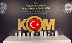 Aksaray’da iş yerinde 11 adet kaçak cep telefonu ele geçirildi