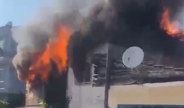 Kırıkkale'de iki katlı ev, tüpten sızan gazla alevlere teslim oldu