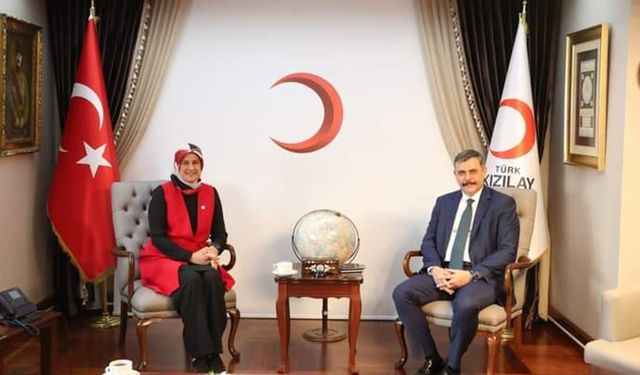 Kızılay'ın en büyük destekçilerinden Çorum Valisi, yeni Genel Başkanı ziyaret etti
