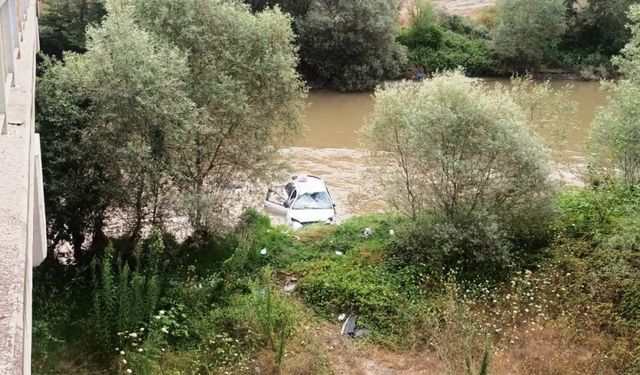 Amasya'da Yeşilırmak'a düşen otomobildeki 5 kişi yaralandı