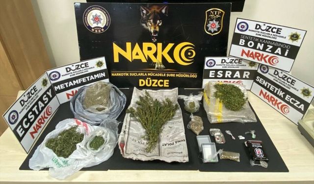 Düzce'de uyuşturucu operasyonunda yakalanan 2 şüpheliden 1'i tutuklandı