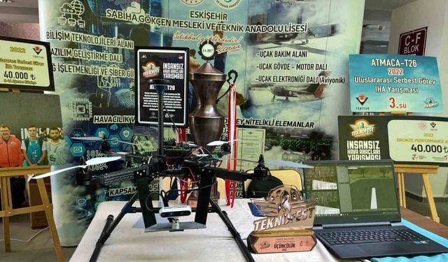 (ÖZEL) Lise öğrencilerinden kargo teslim eden dron