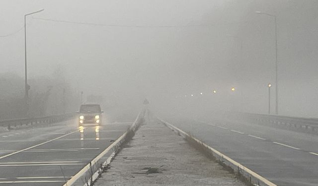 Bolu Dağı'nda sağanak ve sis etkili oldu