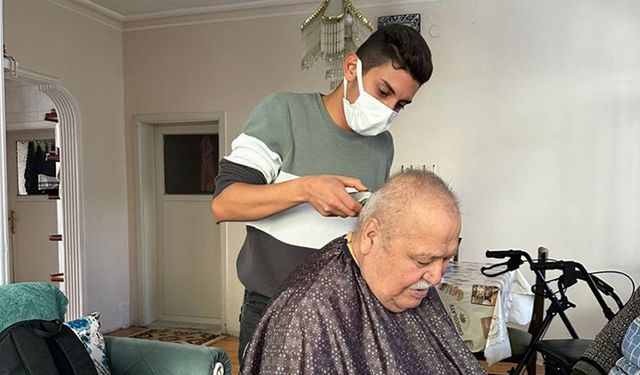 Osmancık Belediyesi yaşlı ve engellilere evde ücretsiz kuaför hizmeti sunuyor