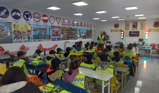 Düzce'de köy okulu öğrencileri jandarmadan trafik eğitimi aldı