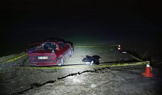 Amasya-Çorum yolunda korkunç kaza: 1 kişi hayatını kaybetti, 1 kişi yaralı