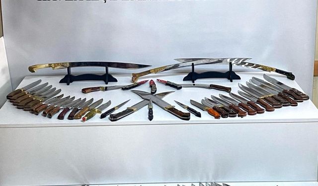 Samsun'da 102 kesici alet satılmadan ele geçirildi