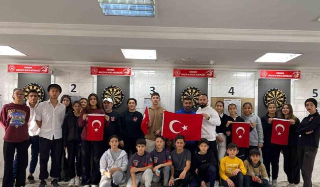 Karaman’da şehit anısına dart turnuvası düzenlendi