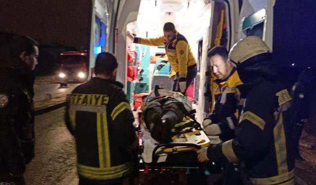 Karaman’da takla atan otomobilin sürücüsü yaralandı