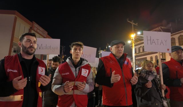 Kahramanmaraş merkezli depremlerde hayatını kaybedenler Mudurnu'da anıldı