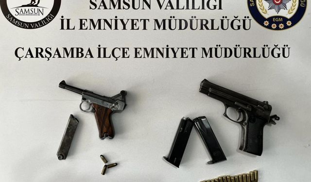 Samsun'da silah kaçakçılığı operasyonunda 2 zanlı yakalandı