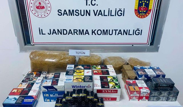Samsun'da tütün ve sigara kaçakçılığı operasyonunda 4 zanlı yakalandı