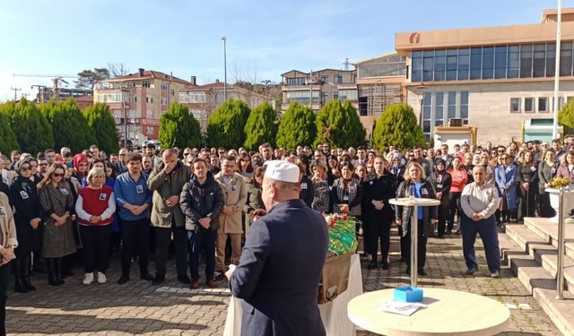 Zonguldak'ta yaşamını yitiren adliye personeli için tören düzenlendi