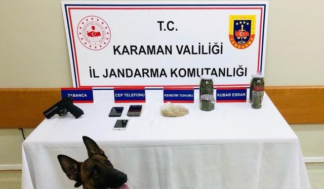 Karaman’da uyuşturucudan 1 şüpheli gözaltına alındı