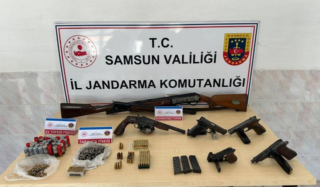 Samsun'da silah ve mühimmat operasyonunda 2 zanlı yakalandı